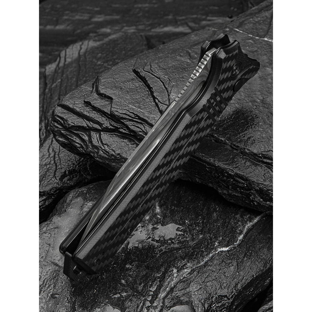 Нож складной туристический Civivi Neurohaptic, (9.5 см) Damascus / Carbon Fiber & G10